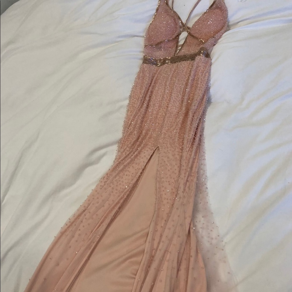 Jovani dress style 60404 in blush ball gown and prom dress